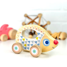 Load image into Gallery viewer, Wooden Push Toy: Hedgehog