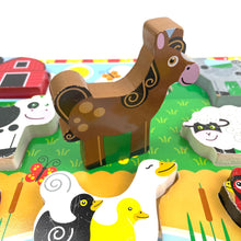 Load image into Gallery viewer, Wooden Chunky Puzzle: Farm Animals