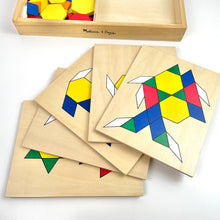 Load image into Gallery viewer, Wooden Pattern Blocks Set